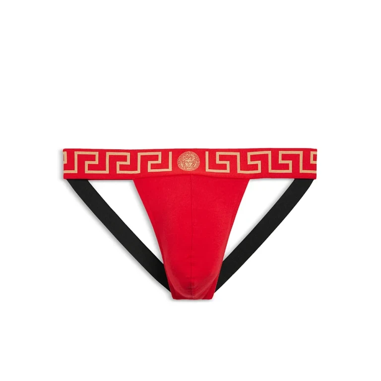 Versace Cotton Stretch Greca Border Jockstrap