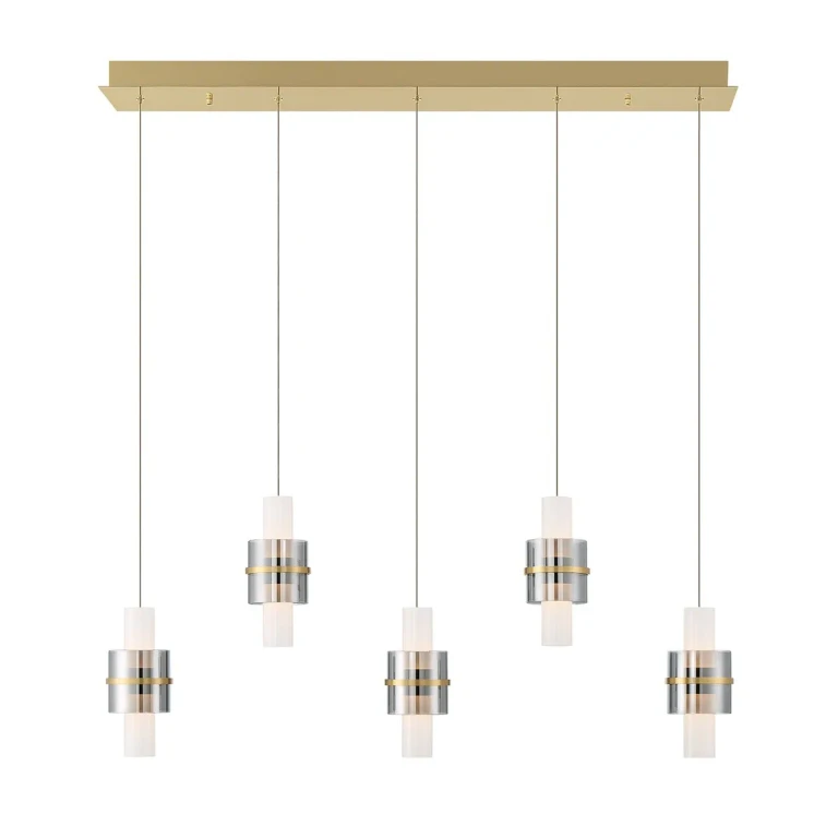 Brushed Gold LED Pendant from the Rola Collection