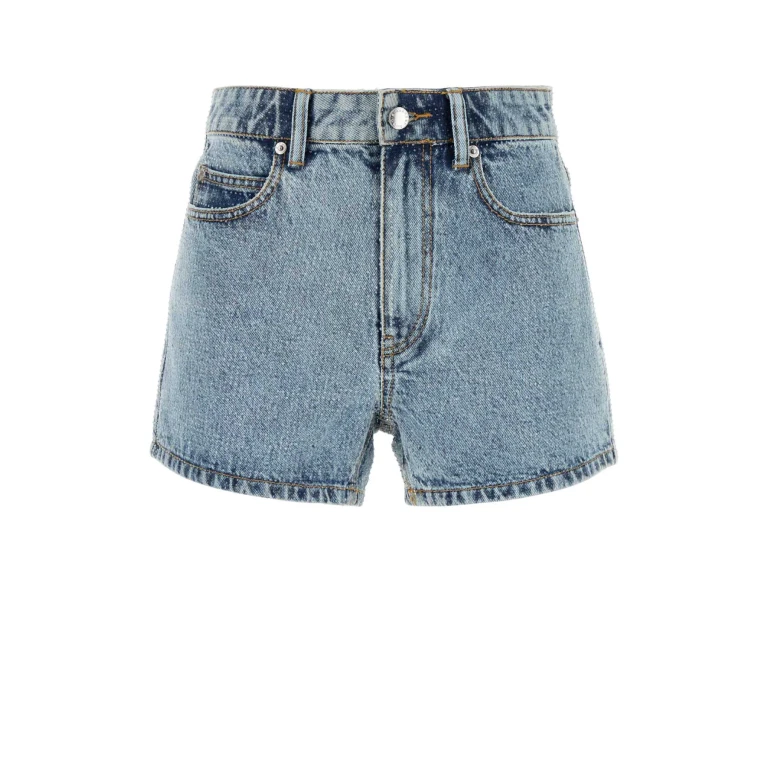 Alexander Wang Embellished Denim Shorts
