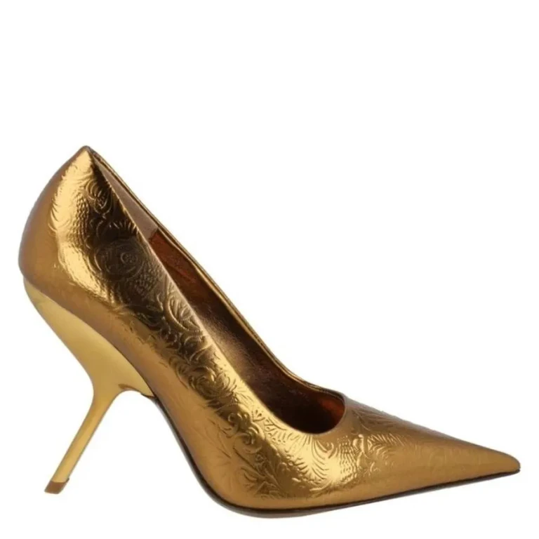 Ferragamo Eva Embossed Floral Pumps