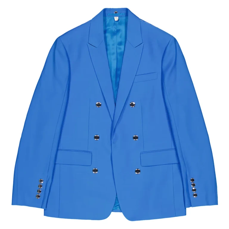 Burberry Mens Vivid Blue Wool Tailored Jacket