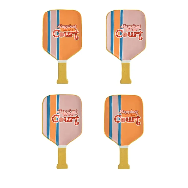 Godinger Pickleball Appetizer Plates, Set of 4