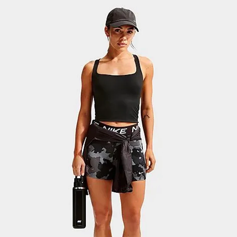 Nike Women's Zenvy Light Support Sports Bra Tank in Black/Cool Grey Size: XXS