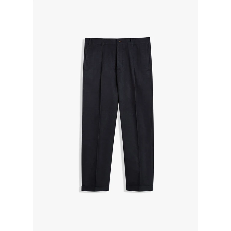 Doppiaa Aantioco Moleskin Trousers With Darts Navy - Unisex