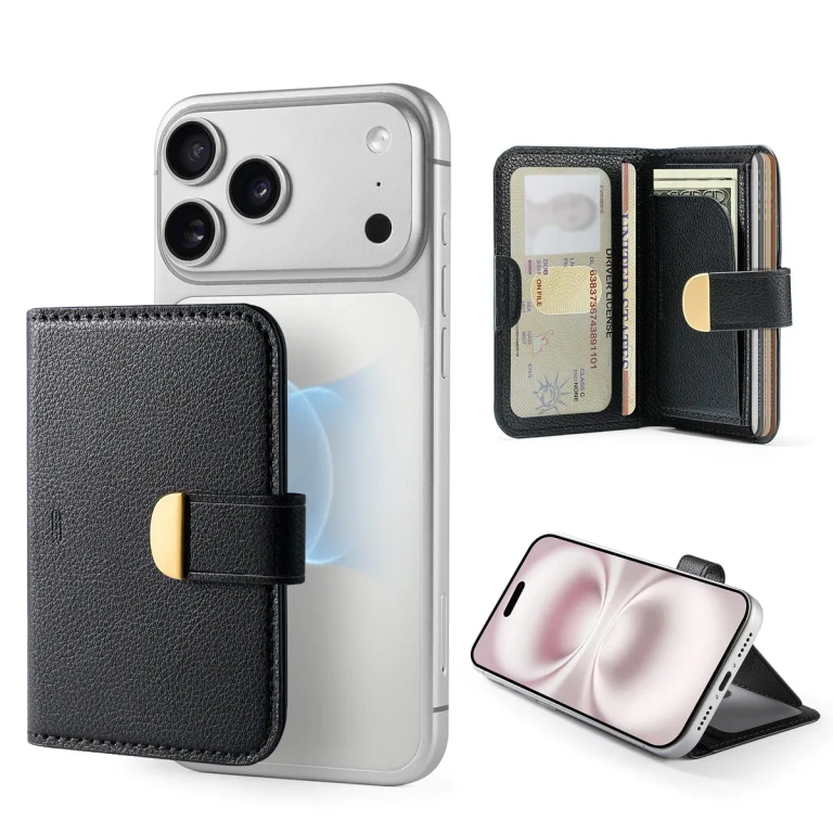 Aura Clutch Magnetic Wallet - Black - Black