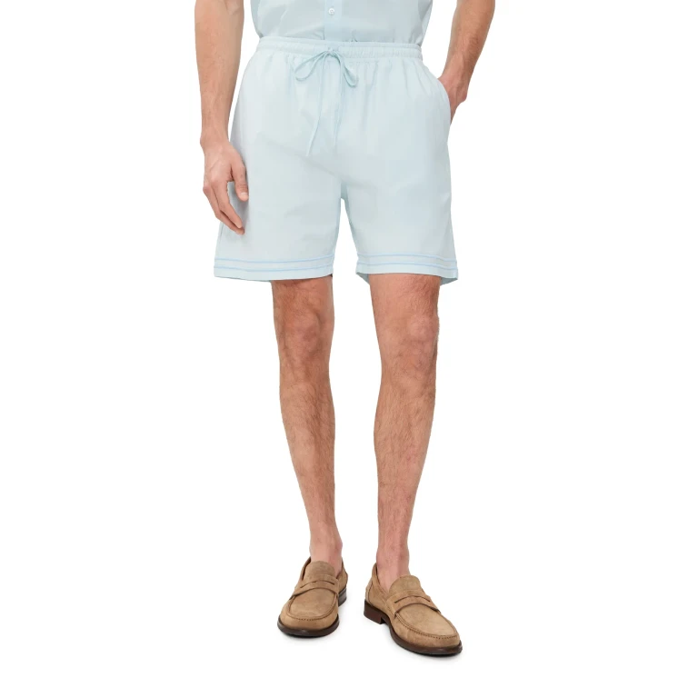 Fanm Mon Samet Embroidered Linen Shorts White M