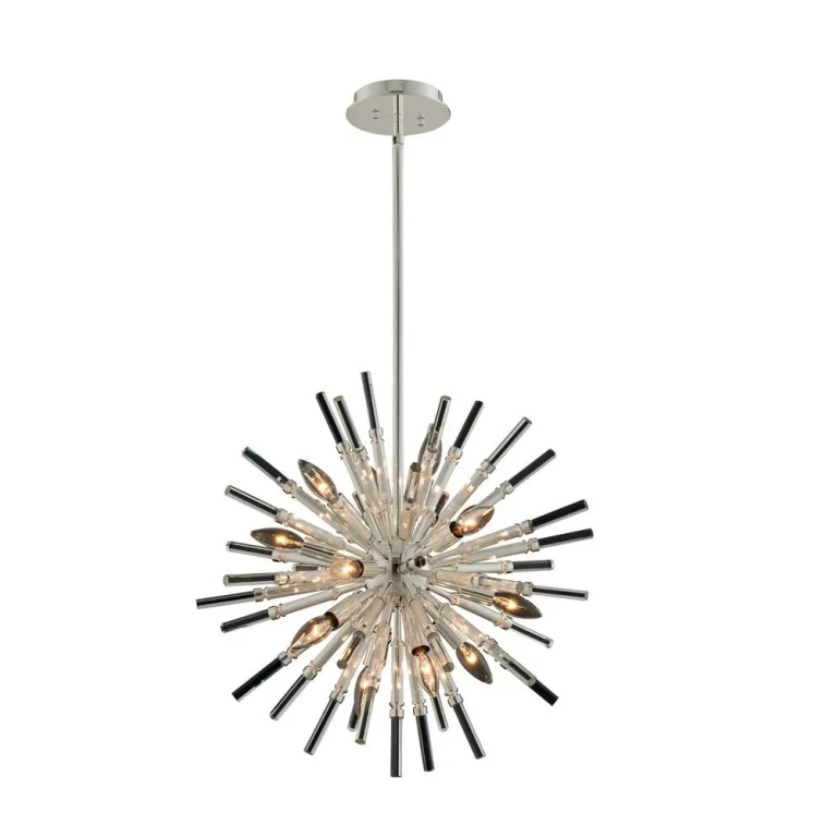 Allegri Sprazzo 14-Light Contemporary Chandelier in Polished Silver - 037455-014-FR001