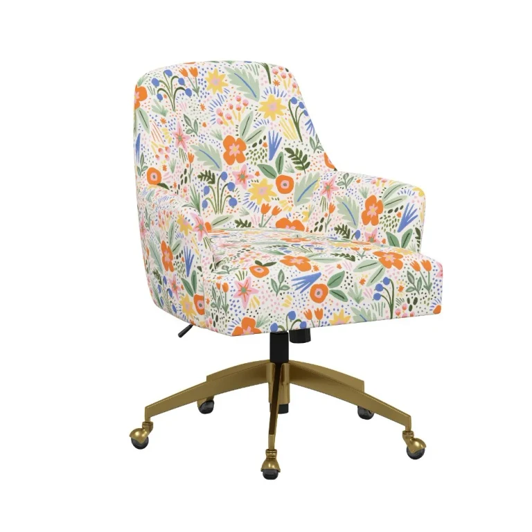 Rifle Paper Co Yvette Merida Multi Office Chair with Gold Base
