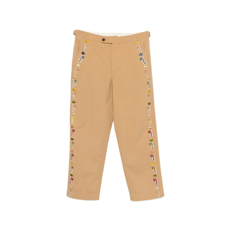 Bode Feather Runner Embroidered Trousers