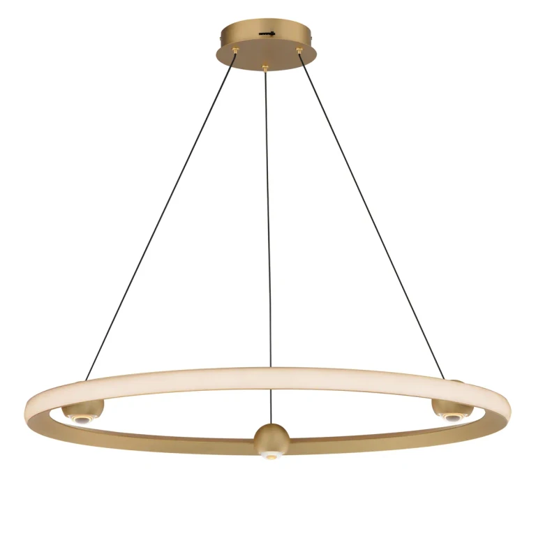 Gold LED Pendant from the Nodes Collection
