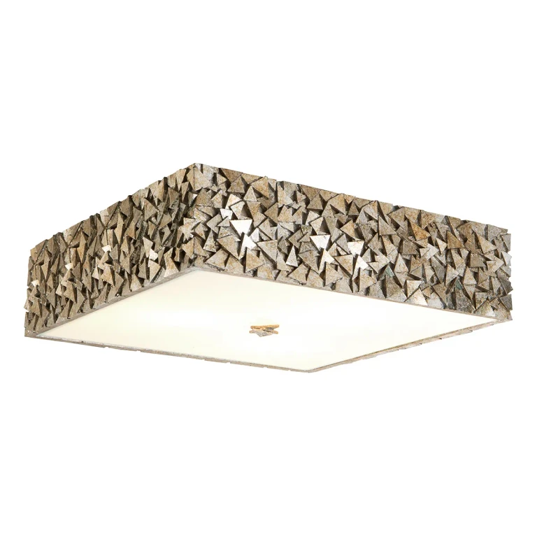 Silver Three Light Flush Mount from the Mosaic Collection