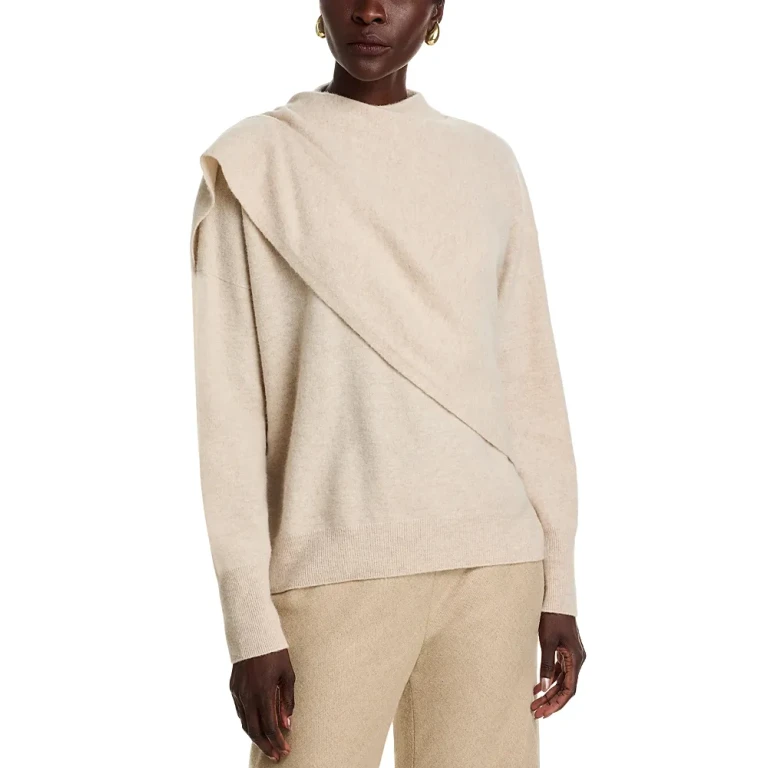 Vince Wool & Cashmere Draped Sweater