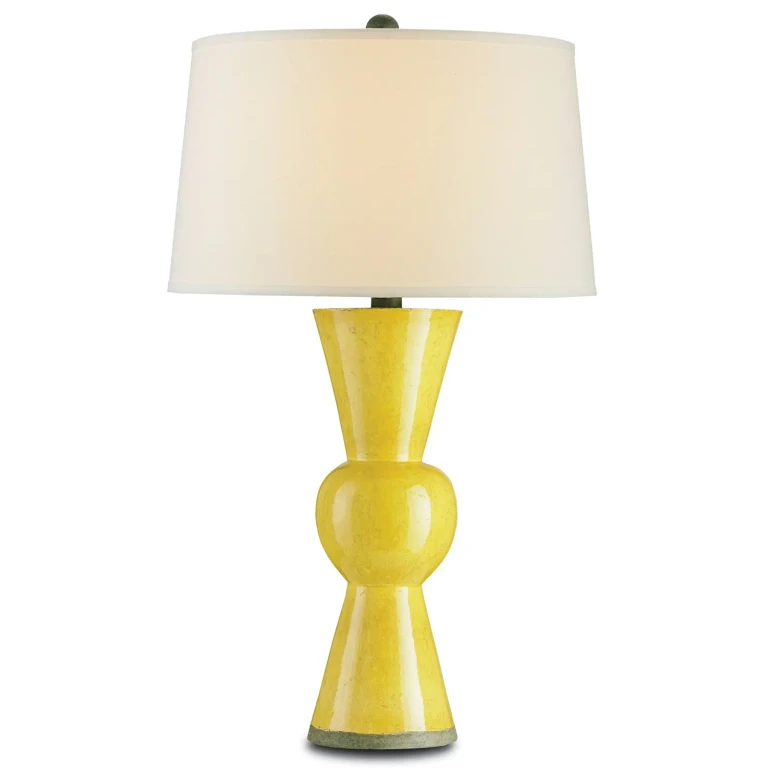 31" Upbeat Yellow Table Lamp in Yellow