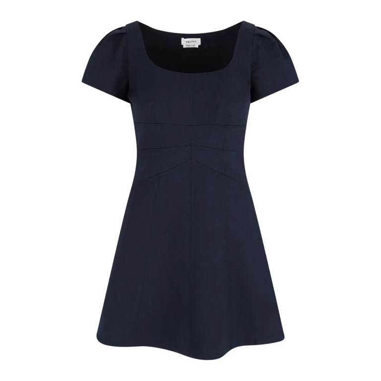 Alexander Mcqueen Robe Courte - Bleu