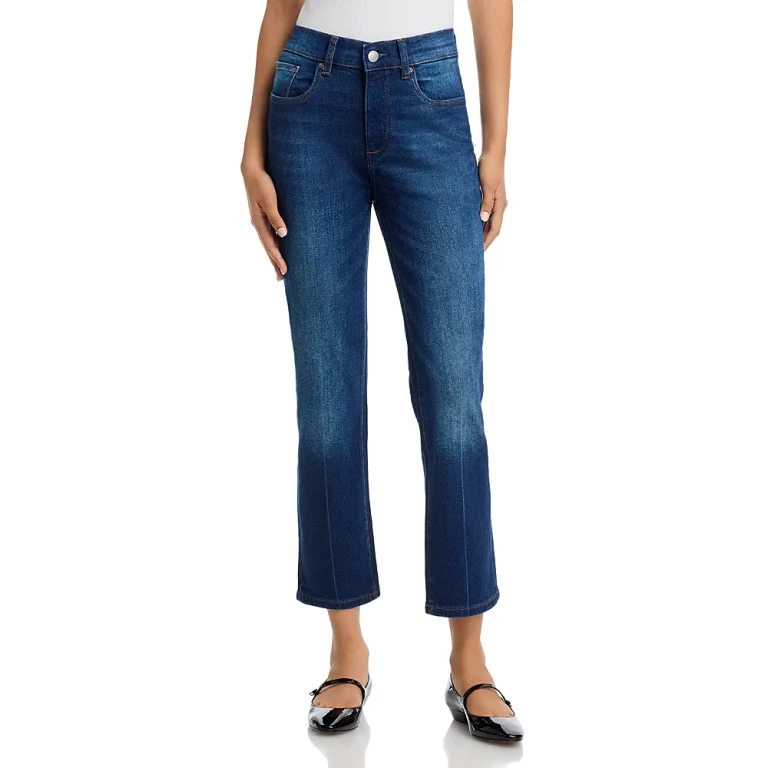 DL1961 Mara Straight Mid Rise Instasculpt Ankle Jeans in Santa Monica
