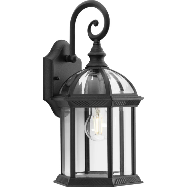 Black One Light Outdoor Wall Lantern from the Dillard Collection
