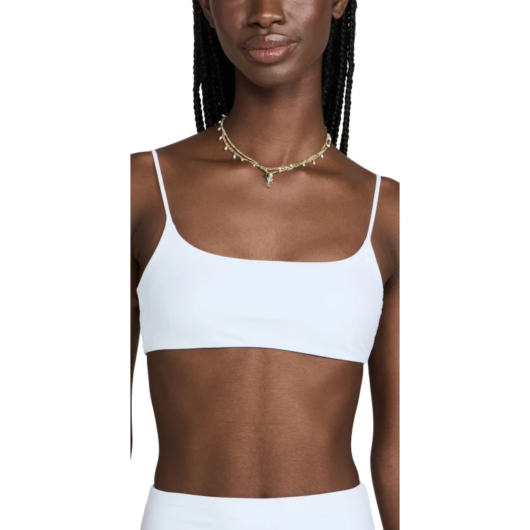 JADE Swim Muse Scoop Bikini Top White XS