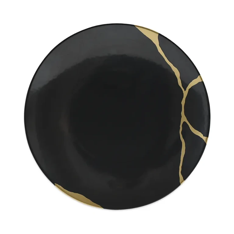 Bernardaud Kintsugi Charbon Coupe Salad Plate