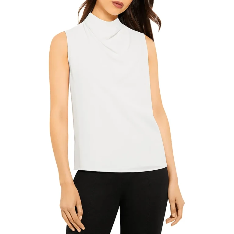 Misook High Cowl Neck Top