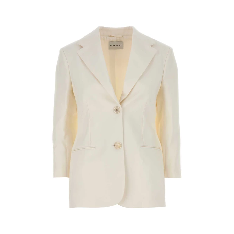 Givenchy Ivory Wool Blazer Giacche E Gilet - Women