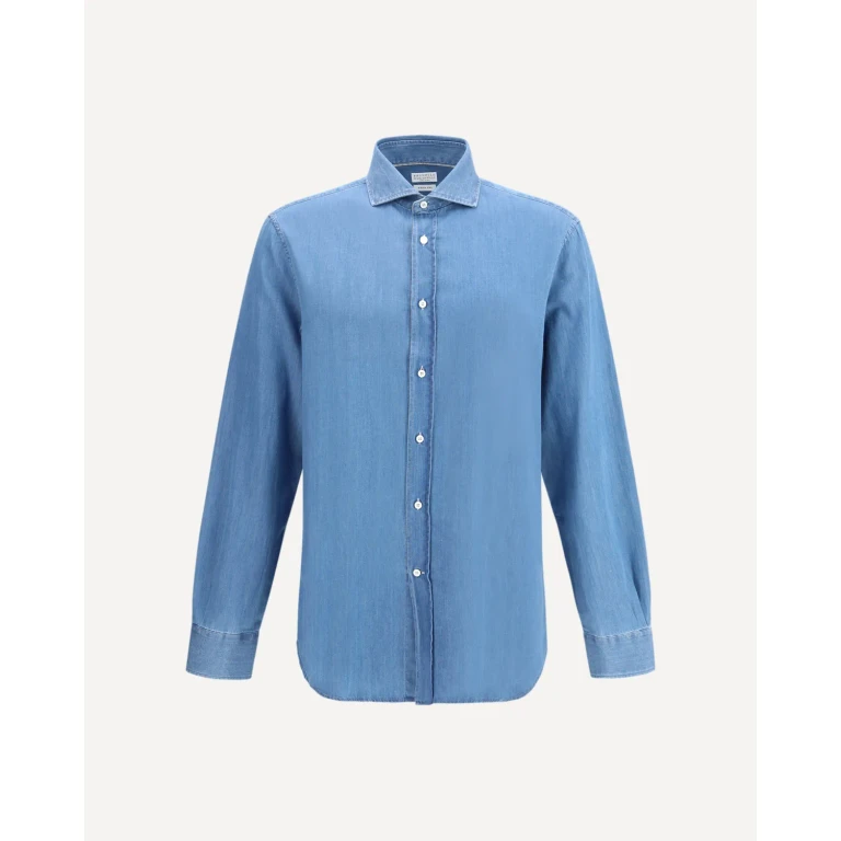 Camisa de mezclilla de algodĂłn Brunello Cucinelli XXL