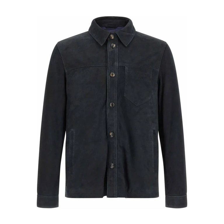 Pal Zileri Blouson En Cuir - Bleu