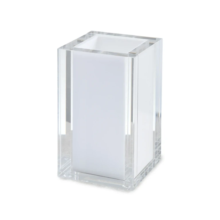 Tizo Design Lucite Toothbrush Holder with White Insert White One Size