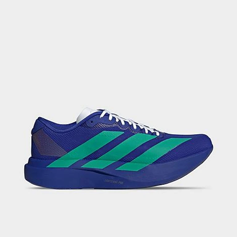 adidas Men's Adizero EVO SL Woven Running Shoes in Lucid Blue/Court Green/Lucid Red Size: 7.5