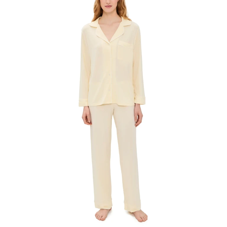 Eberjey Gisele Long Pajama Set Sea Foam/Ivory S