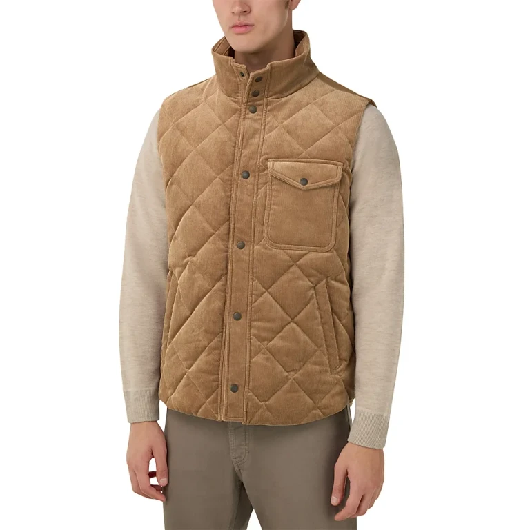 Boggi Milano Quilted Corduroy Vest