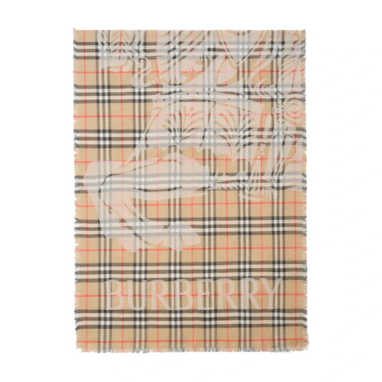 Burberry Wool And Silk Blend Scarf