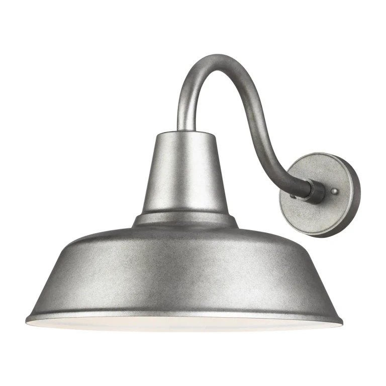 Weathered Pewter One Light Outdoor Wall Lantern from the Barn Light Collection