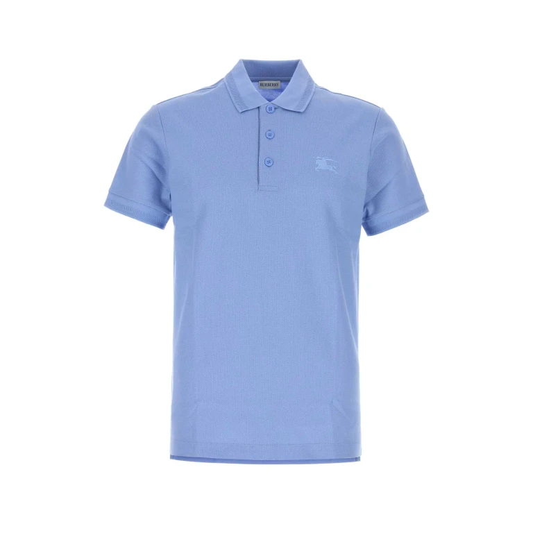 Burberry Cerulean Blue Piquet Polo Shirt Cornflowerblue Cotton T-shirt - Men
