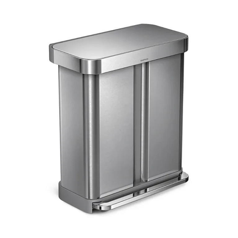 58 Liter Recycling Kitchen Trash Can with Liner Pocket