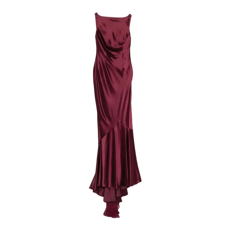 Retrofête Robe De Soirée - Rouge Brun