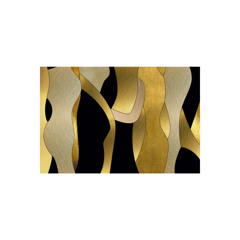 Modern Abstract Plexiglass Artwork | Andrew Martin Composition In Gold