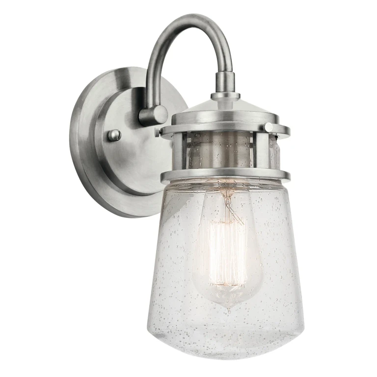 Lyndon 11" Outdoor Wall Lantern in Brushed Aluminum