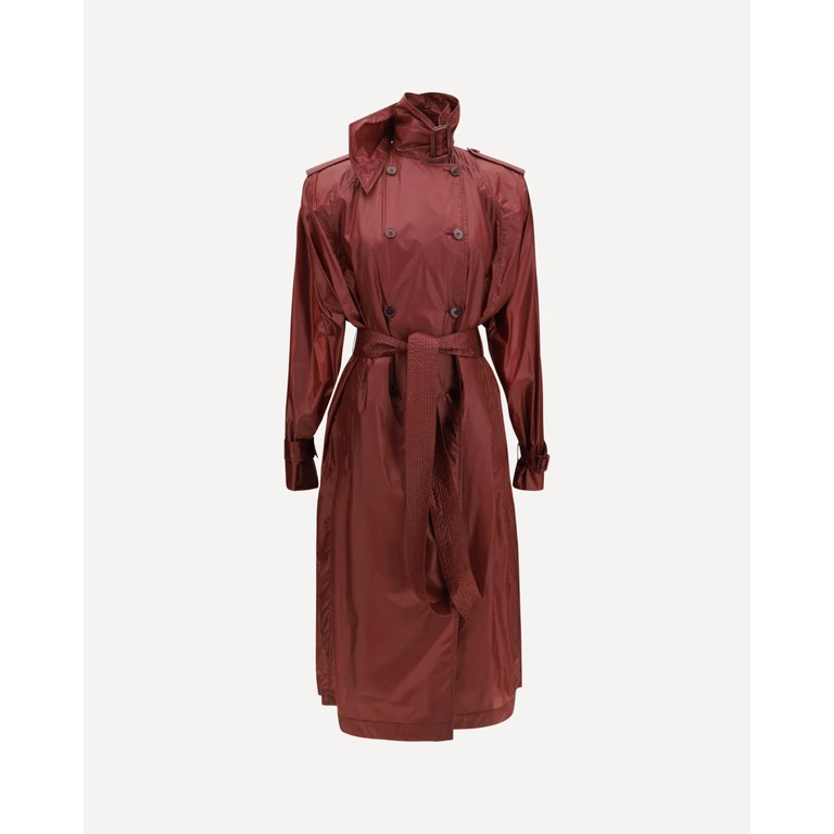 SAINT LAURENT Waterproof Trench with lavallière Female 38
