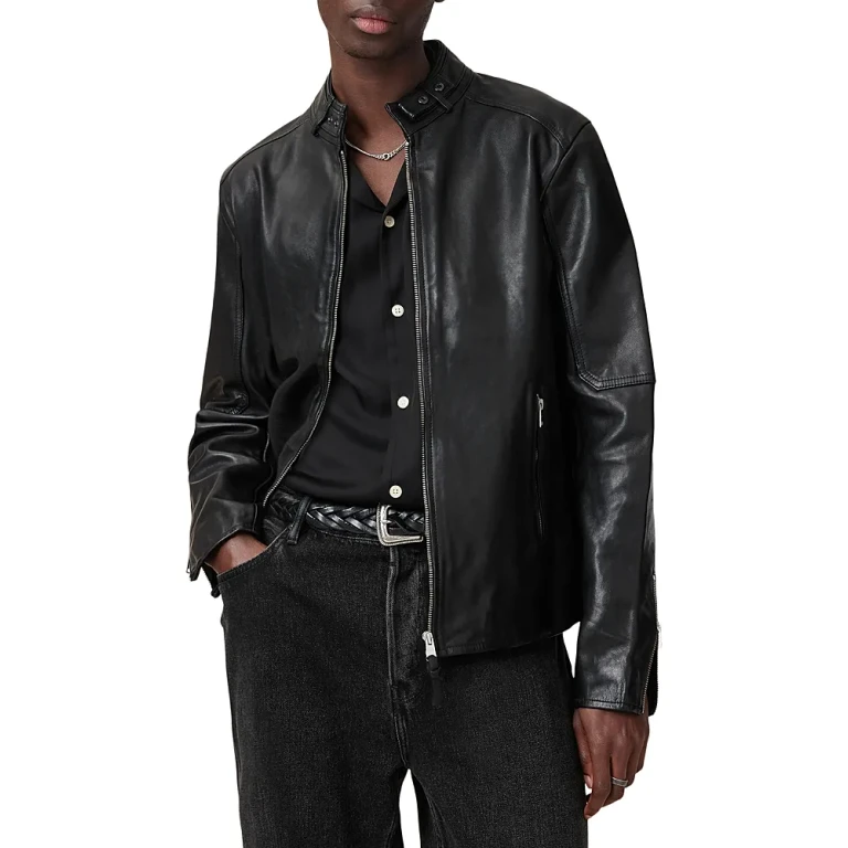 Allsaints Cora Slim Fit Zip Front Jacket