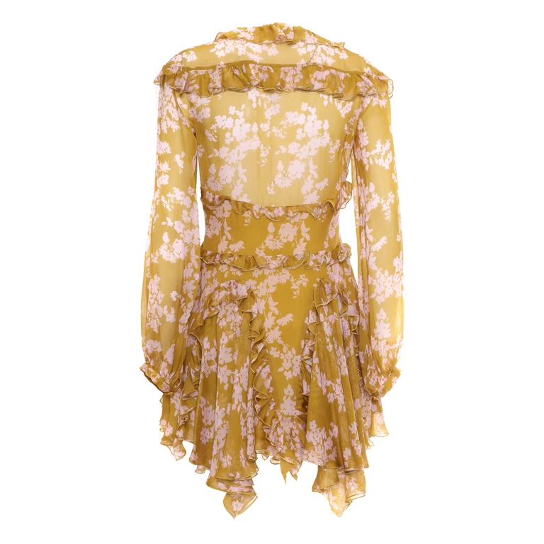 Elisabetta Franchi Ruffles Printed Dress