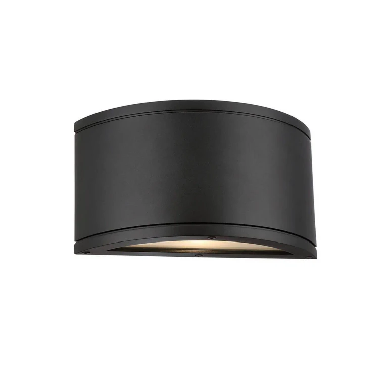 WAC Lighting Tube LED Indoor/Outdoor Half Cylinder Wall Light in Black - WS-W2609-BK