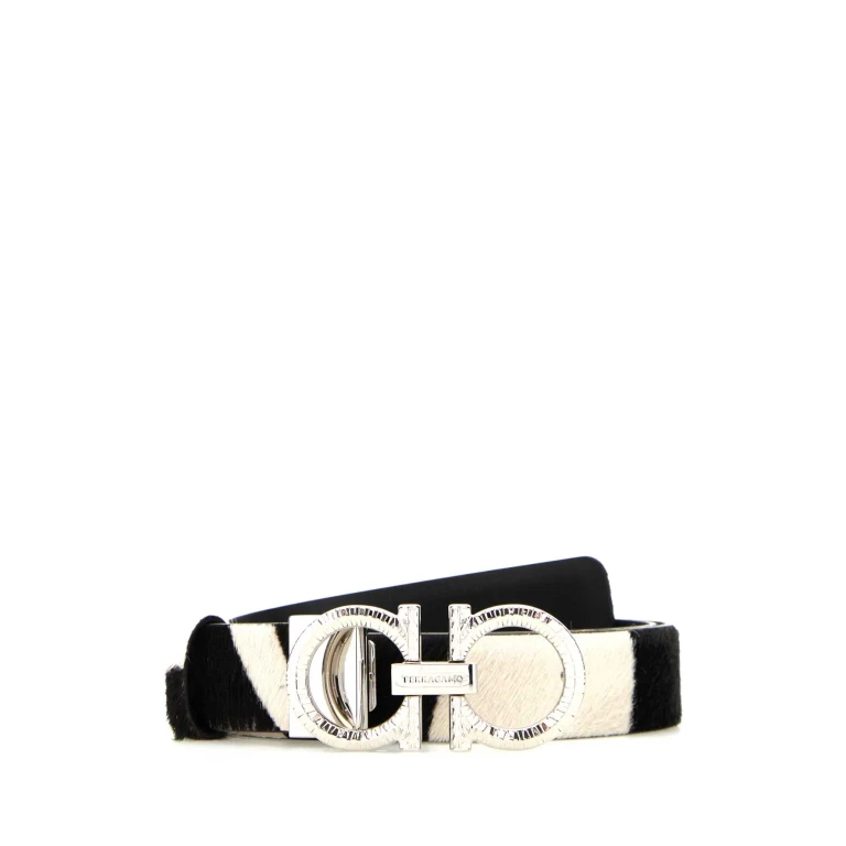 Ferragamo Printed Calf Hair Reversible Belt