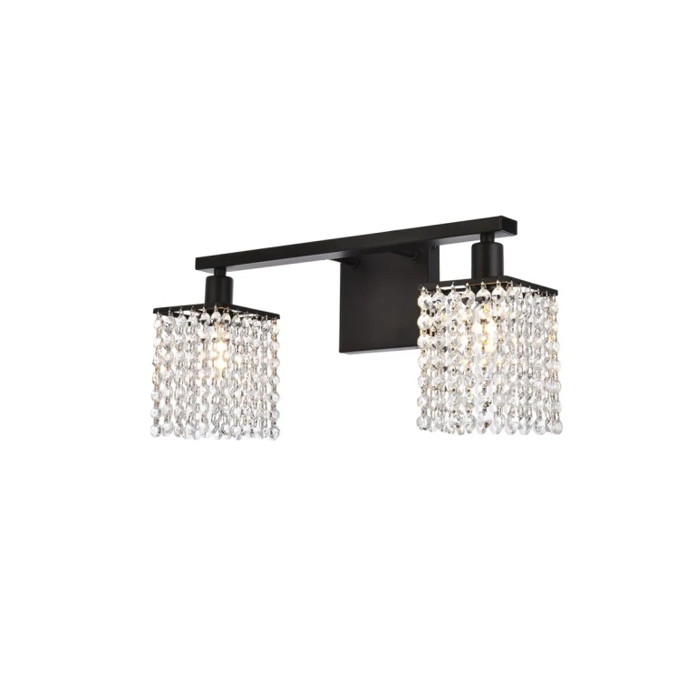 Black Two Light Bath from the Phineas Collection