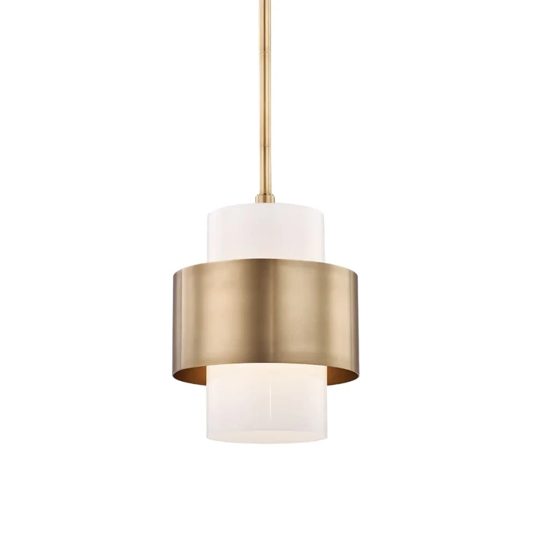 Corinth Mini Pendant in Aged Brass