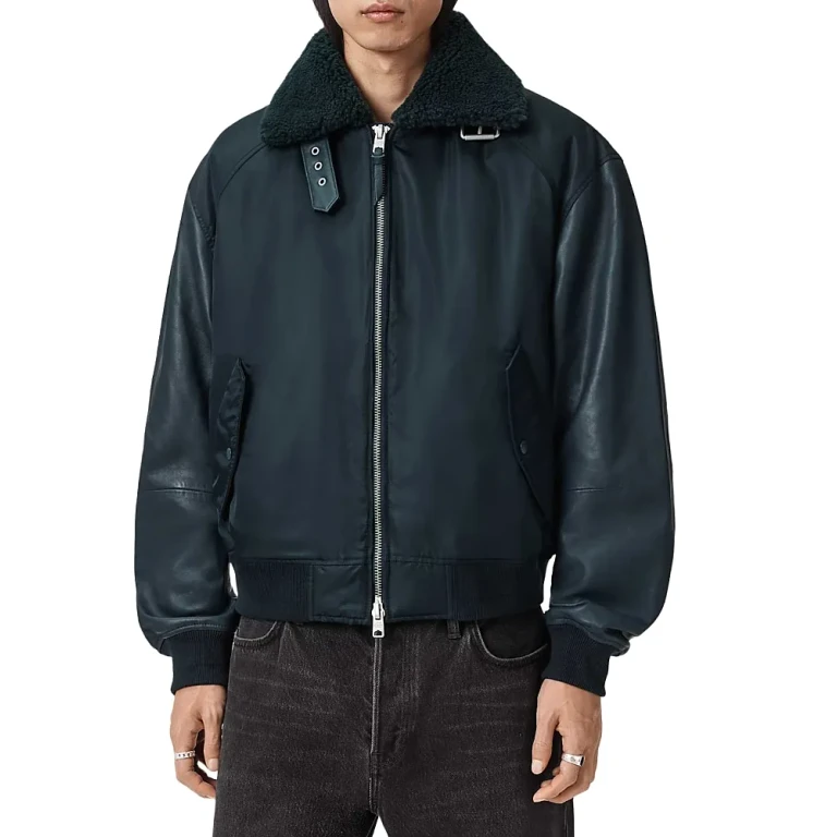 Allsaints Elton Leather Aviator Jacket