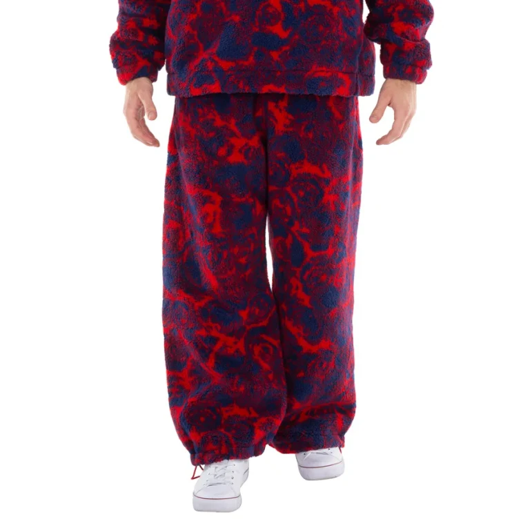 Burberry Rose Print Fleece Trousers