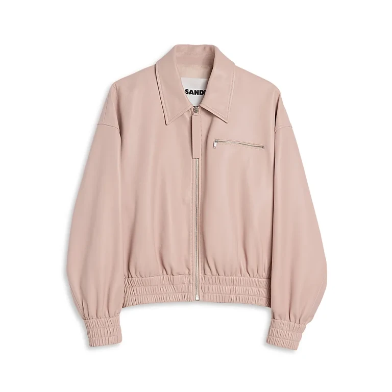 Jil Sander Leather Bomber Jacket
