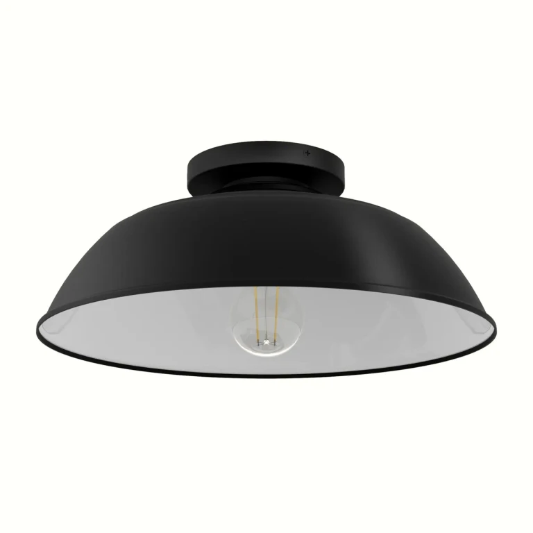 Matte Black Outdoor Flush Mount from the Mill Valley Collection