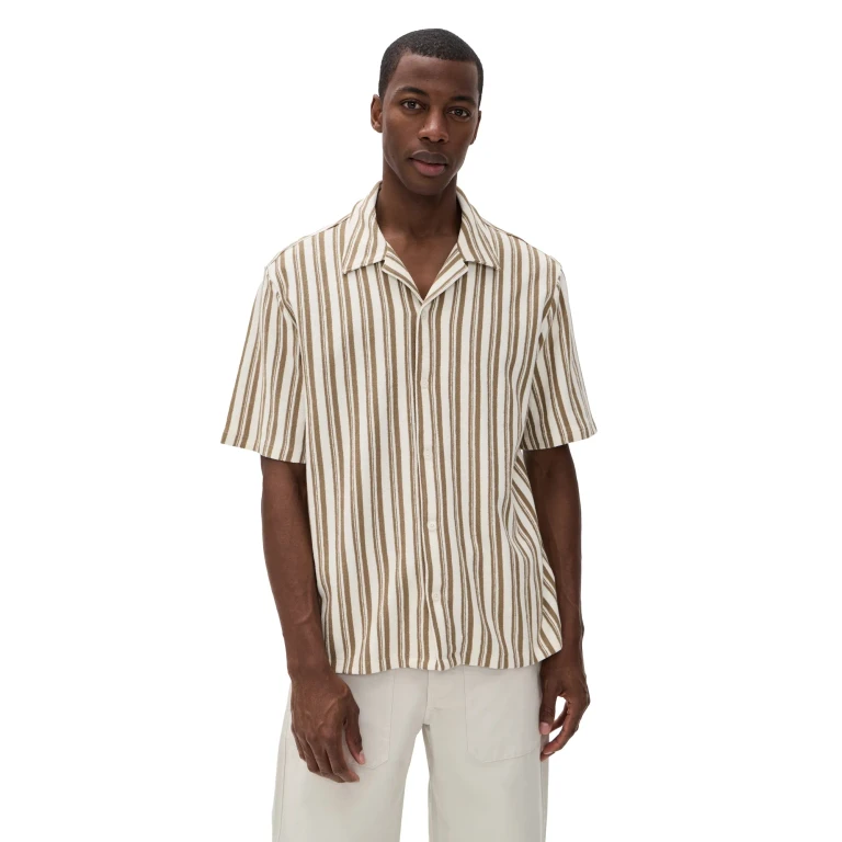 Madewell Cotton Stripe Shirt Stripe Maple Seed L