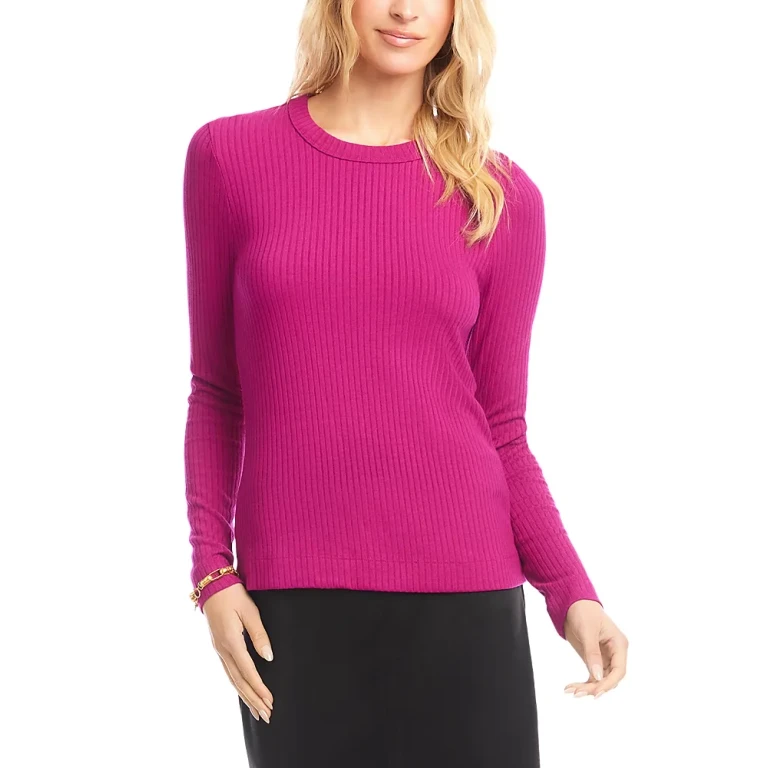 Karen Kane Crewneck Long Sleeve Top